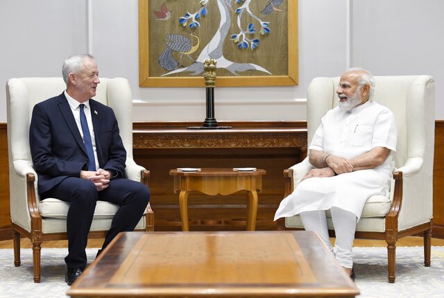 PM Modi meets Israel's deputy prime minister Benny Gantz in Delhi PM Modi meets Israel's deputy prime minister Benny Gantz in Delhi