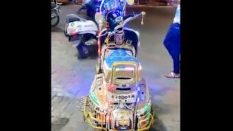 Watch: Anand Mahindra shares video of colourful musical scooter, says it can happen only in India