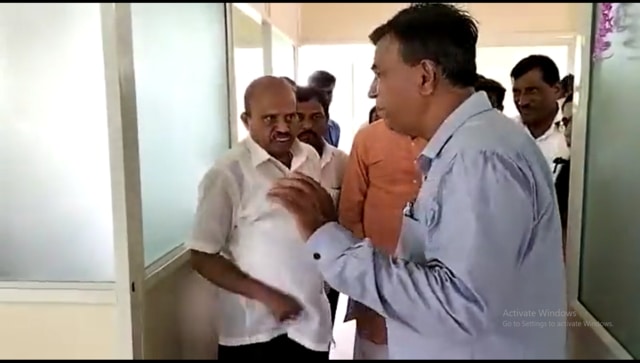 Caught on camera: JD(S) MLA slaps Karnataka college principal; watch Caught on camera: JD(S) MLA slaps Karnataka college principal; watch