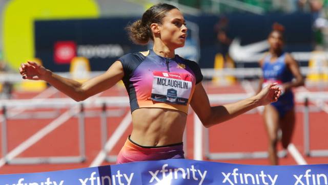 Olympic Champion Sydney McLaughlin breaks own 400m hurdles world record Olympic Champion Sydney McLaughlin breaks own 400m hurdles world record