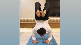 Watch: Indian man holds scorpion pose for nearly 30 minutes, creates world record