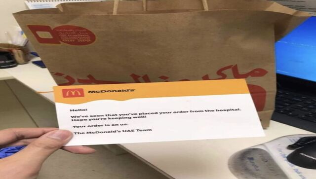 McDonald's UAE sends free food with thoughtful note to customer, internet reacts McDonald's UAE sends free food with thoughtful note to customer, internet reacts