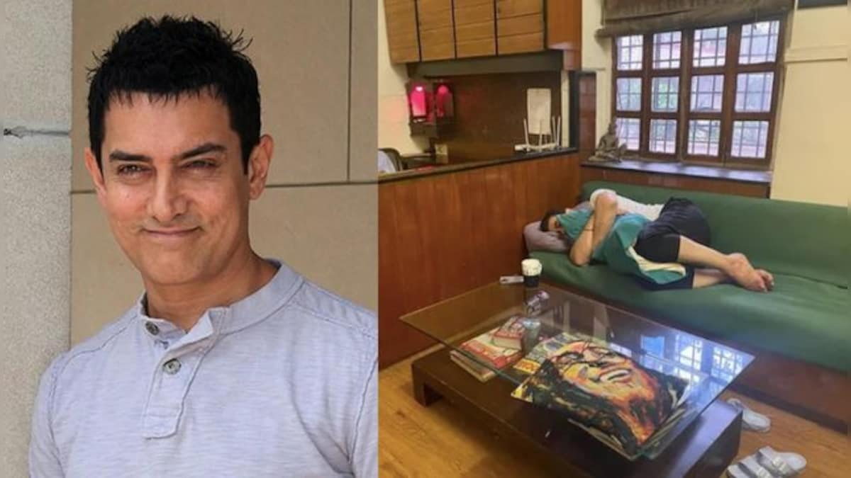 Aamir Khan takes a power nap amidst the heavy post-production schedule of Laal Singh Chaddha