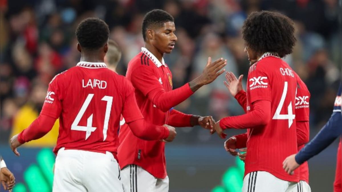 Marcus Rashford, Anthony Martial, Neon Manchester United WP A4