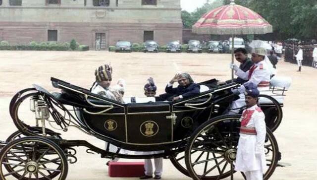 Former president APJ Abdul Kalam on the buggy. PIB