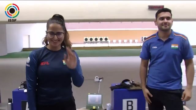 ISSF World Cup: Anish Bhanwala, Rhythm Sangwan win bronze in 25m rapid fire pistol mixed team event ISSF World Cup: Anish Bhanwala, Rhythm Sangwan win bronze in 25m rapid fire pistol mixed team event