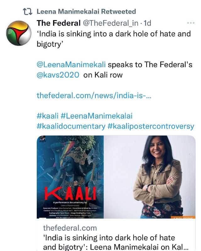 ‘India is sinking into a dark hole of hate and bigotry.’ Image from Twitter