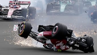 Watch: Alfa Romeo's Zhou Guanyu escapes serious injury after multi-car crash at British Grand Prix