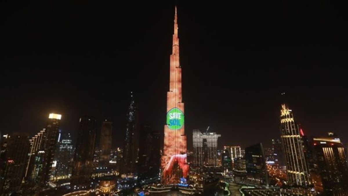 Burj Khalifa lights up in support of Save Soil movement