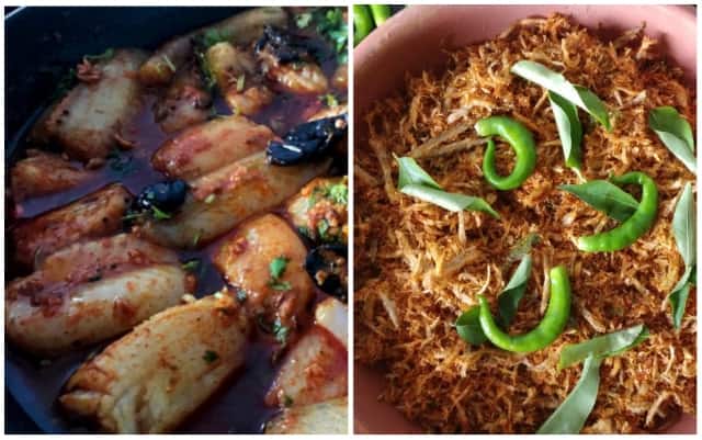 Dum che bombil and (R) bombil fry are popular in Kokani kitchens 