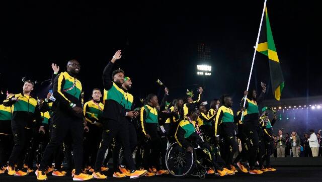 The athletes of Jamaica entered the stadium amidst other Caribbean nations. Jamaica are a force to reckon in track events in Athletics. AP