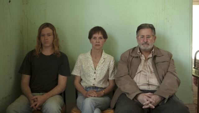 Judy Davis (centre) and Anthony LaPaglia (R) as Nitram's mother and father