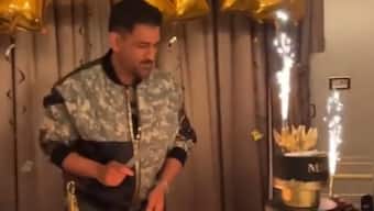 Watch: MS Dhoni celebrates 41st birthday in the UK