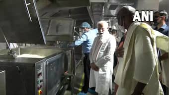 PM Modi in Varanasi, inaugurates midday meal kitchen that will feed 1 lakh students