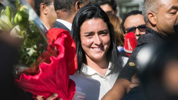 Wimbledon runner-up Ons Jabeur receives champions' welcome back home in Tunisia
