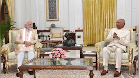 PM Modi calls on President Ram Nath Kovind before latter's term ends on 24 July