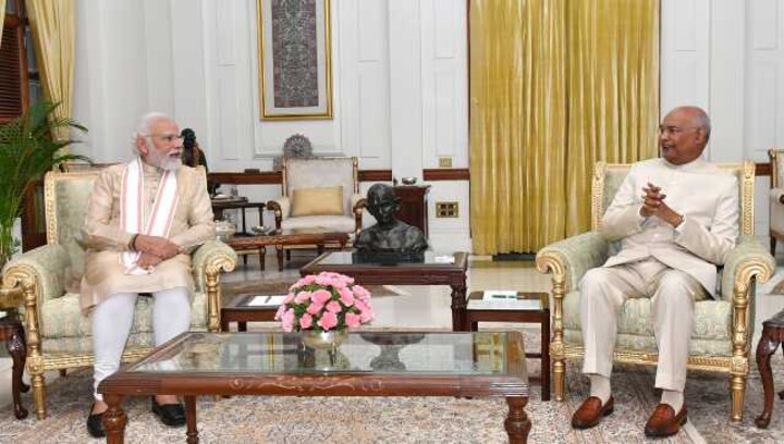 PM Modi calls on President Ram Nath Kovind before latter's term ends on 24 July