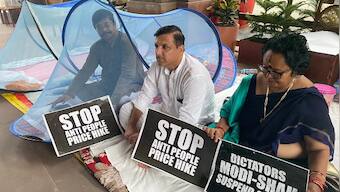 50-hour protest: Mosquito nets out, fish fry on the menu in agitation outside Parliament
