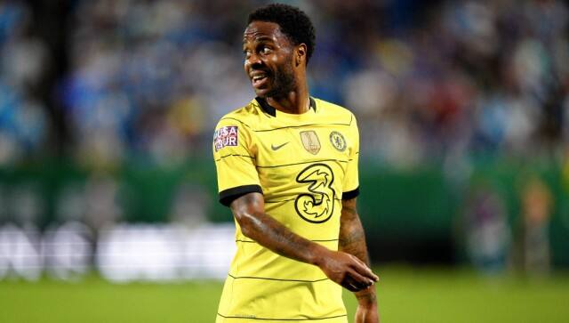 CHARLOTTE, NORTH CAROLINA - JULY 20: Raheem Sterling of Chelsea looks on during the Pre-Season Friendly match between Chelsea FC and Charlotte FC at Bank of America Stadium on July 20, 2022 in Charlotte, North Carolina. Jacob Kupferman/Getty Images/AFP (Photo by Jacob Kupferman / GETTY IMAGES NORTH AMERICA / Getty Images via AFP)