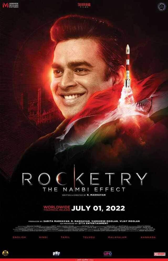Poster of the movie, Rocketry: The Nambi Effect. Facebook/prajeshsen