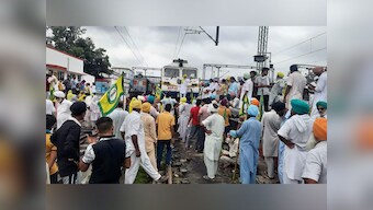 Samyukt Kisan Morcha hold 'rail roko' stir across Punjab over MSP issue