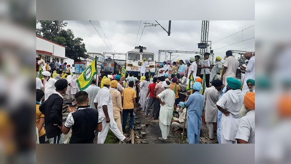Samyukt Kisan Morcha hold 'rail roko' stir across Punjab over MSP issue