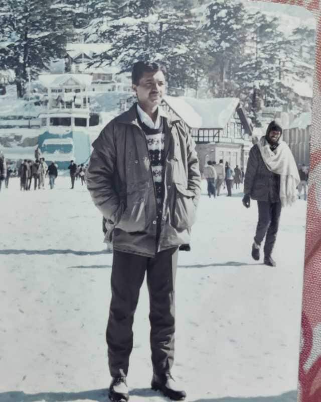 Sanjay Gupta in Shimla. Image courtsey Dr Deepika Gupta