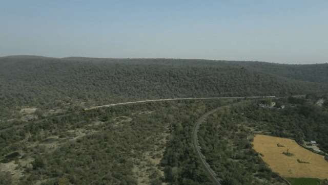 Watch: Railway Ministry shares panoramic view of express train crossing Rajasthan’s Dara Ghats, video wows internet Watch: Railway Ministry shares panoramic view of express train crossing Rajasthan’s Dara Ghats, video wows internet