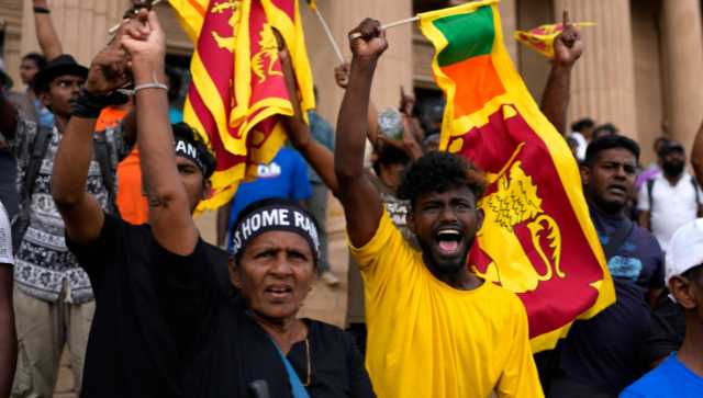 He has been elected against will of Sri Lankans, say protesters; demand President Ranil Wickremesinghe's resignation He has been elected against will of Sri Lankans, say protesters; demand President Ranil Wickremesinghe's resignation