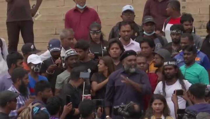 WATCH: Unhappy Sri Lankans protest, raise slogans after Ranil Wickremesinghe elected as new president