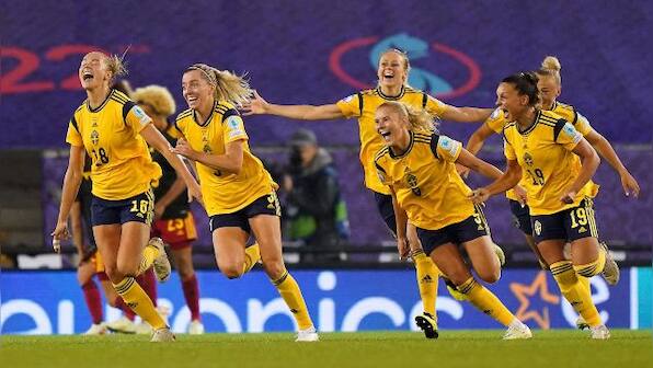 Women's Euro 2022: Linda Sembrant strikes as Sweden beat Belgium to set up England semi-final
