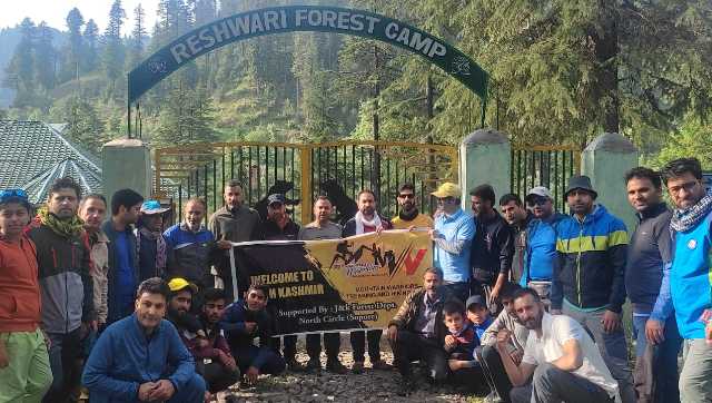 A trekking event organised by the Jammu and Kashmir forest department. Image courtesy Tasaduq Hussain