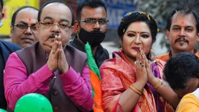  Former Kolkata mayor Sovan Chatterjee and his girlfriend Baisakhi Banerjee. PTI