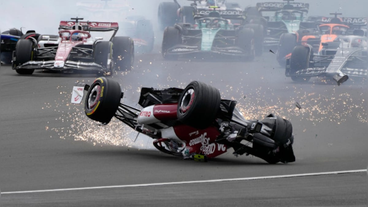 Formula 1: Zhou Guanyu thanks halo safety device after escaping horror crash at British GP