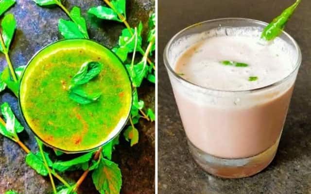 Hara bhara palak-pudina soup and (R) Imli-nariyal soup make for healthy pick-me-ups
