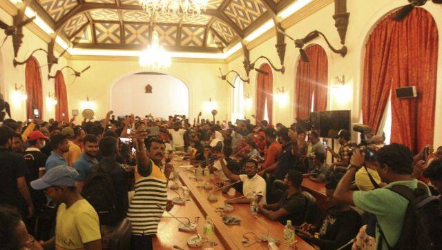 Sri Lankan protesters refused to budge from Gotabaya Rajapaksa's residence in Colombo after storming it, forcing him to flee with the navy and to announce his resignation. AFP