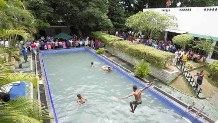 Pool parties and picnics galore: What's going on inside the Sri Lankan presidential palace?