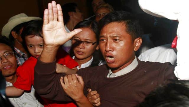 Kyaw Min Yu and his wife Nilar Thein. The two played a key role in during the 2007 protests led by monks against the regime. AP