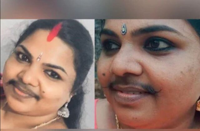 Kerala woman loves her moustache, sports it proudly; family members support her Kerala woman loves her moustache, sports it proudly; family members support her