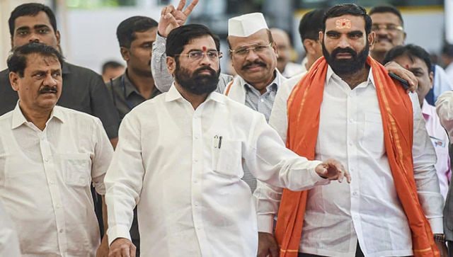 Uddhav Thackeray supporters sprinkle 'gau mautra' on streets after Eknath Shinde's convoy passed in Aurangabad Uddhav Thackeray supporters sprinkle 'gau mautra' on streets after Eknath Shinde's convoy passed in Aurangabad