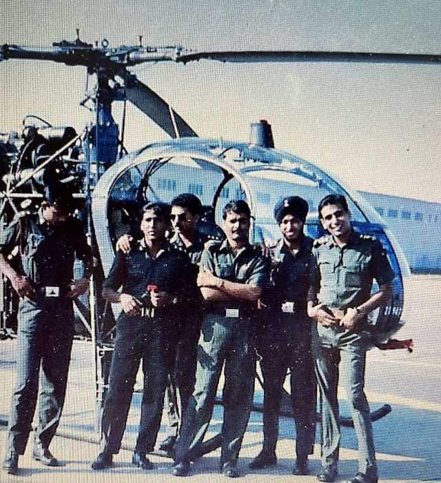 Captain SK Singh while training to be an army aviator in Nasik. Image courtesy Lt Col JS Sodhi (Retd)