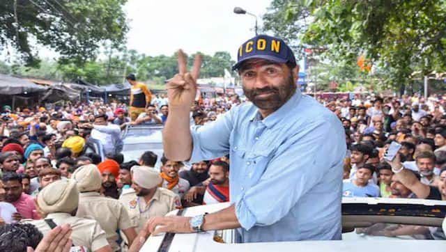 File image of actor-turned-BJP candidate Sunny Deol during his election campaign for the Lok Sabha polls. PTI