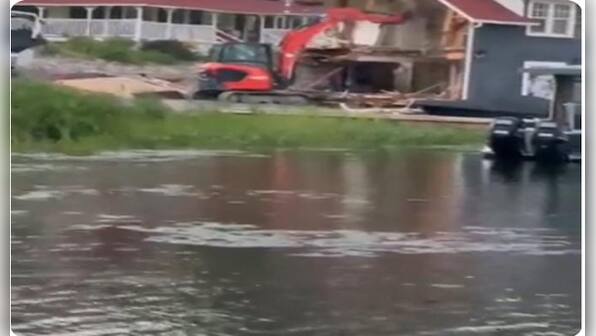 Watch: Canada man destroys luxury homes using excavator after getting fired, later fined