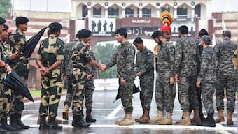 Watch: Beating retreat ceremony underway at Attari-Wagah border on 76th Independence Day