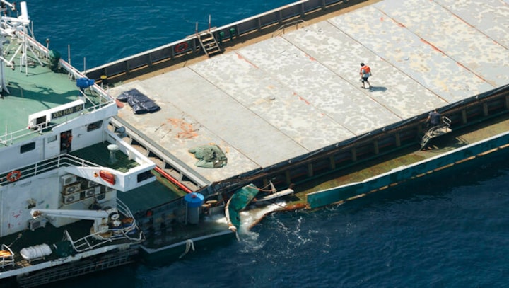 Chemical tanker Ryoshinmaru, cargo ship Xin Hai 99 crash near southwestern Japan