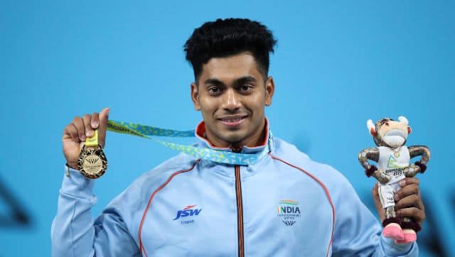 Weightlifter Achinta Sheuli won India’s third gold medal at the Games, winning the men’s 73kg competition. AP 