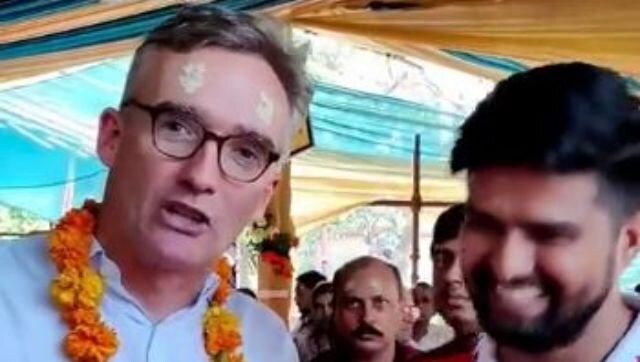 Watch: British Envoy’s hilarious encounter with Manchester United fan in temple goes viral