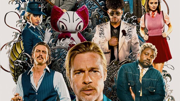 Bullet Train is a star-studded, stunts-stunted braindead comedy