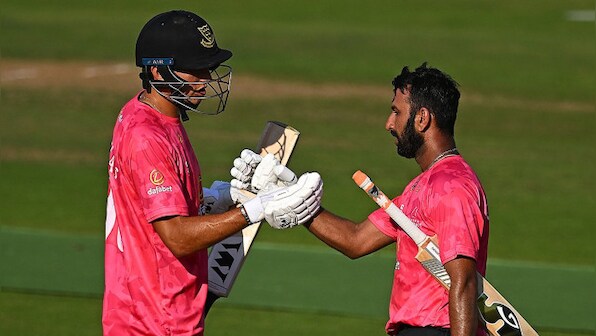 Watch: Cheteshwar Pujara smashes 22 runs in an over for Sussex in Royal London One-Day Cup