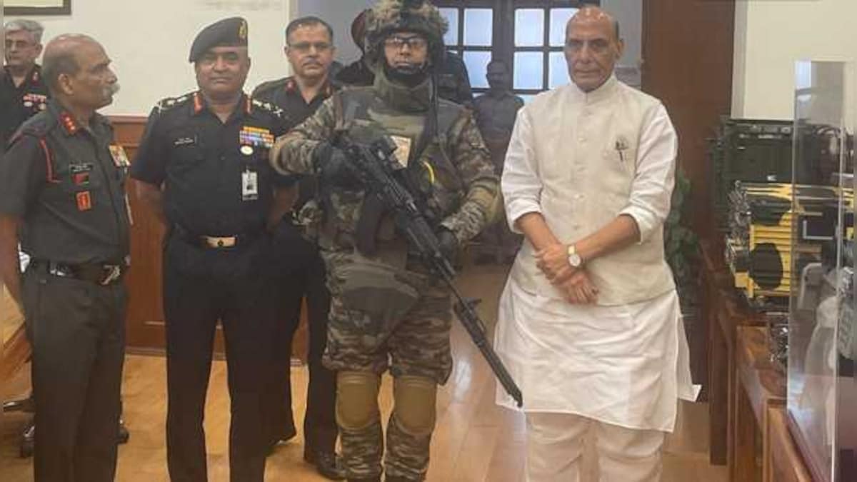 Rajnath Singh hands over 'Made in India' F-INSAS with AK-203 assault rifles to Indian Army - WATCH